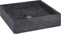 vidaXL - Gootsteen - 40x40x10 - cm - marmer - zwart