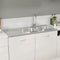 vidaXL - Gootsteen - dubbele - bakken - 1200x500x155 - mm - roestvrij - staal - zilver