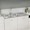 vidaXL - Gootsteen - dubbele - bakken - 1200x500x155 - mm - roestvrij - staal - zilver