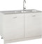 vidaXL - Gootsteen - dubbele - bakken - 1200x500x155 - mm - roestvrij - staal - zilver