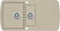 vidaXL - Gootsteen - dubbele - bakken - graniet - beige