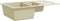 vidaXL - Gootsteen - dubbele - bakken - graniet - beige