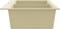 vidaXL - Gootsteen - dubbele - bakken - graniet - beige