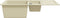 vidaXL - Gootsteen - dubbele - bakken - graniet - beige