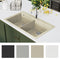 vidaXL - Gootsteen - dubbele - bakken - graniet - beige
