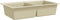vidaXL - Gootsteen - dubbele - bakken - graniet - beige