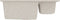 vidaXL - Gootsteen - dubbele - bakken - met - overloopgat - graniet - beige
