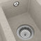 vidaXL - Gootsteen - dubbele - bakken - met - overloopgat - graniet - beige