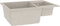 vidaXL - Gootsteen - dubbele - bakken - met - overloopgat - graniet - beige