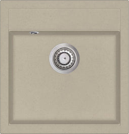 vidaXL - Gootsteen - enkele - bak - graniet - beige
