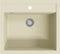 vidaXL - Gootsteen - enkele - bak - graniet - beige