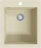 vidaXL - Gootsteen - enkele - bak - graniet - beige