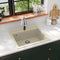 vidaXL - Gootsteen - enkele - bak - graniet - beige