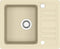 vidaXL - Gootsteen - enkele - bak - graniet - beige
