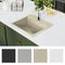 vidaXL - Gootsteen - enkele - bak - graniet - beige