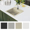 vidaXL - Gootsteen - enkele - bak - graniet - beige