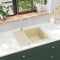 vidaXL - Gootsteen - enkele - bak - graniet - beige