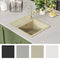 vidaXL - Gootsteen - enkele - bak - graniet - beige