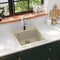 vidaXL - Gootsteen - enkele - bak - graniet - beige