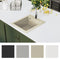 vidaXL - Gootsteen - enkele - bak - graniet - beige