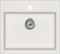 vidaXL - Gootsteen - enkele - bak - graniet - wit
