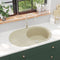 vidaXL - Gootsteen - enkele - bak - ovaal - graniet - beige