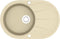 vidaXL - Gootsteen - enkele - bak - ovaal - graniet - beige