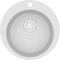 vidaXL - Gootsteen - enkele - bak - rond - graniet - wit
