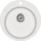 vidaXL - Gootsteen - enkele - bak - rond - graniet - wit