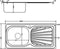 vidaXL - Gootsteen - met - afvoerset - 1000x600x155 - mm - roestvrij - staal - zilver