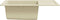 vidaXL - Gootsteen - met - overloopgat - ovaal - graniet - beige
