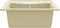 vidaXL - Gootsteen - met - overloopgat - ovaal - graniet - beige