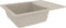 vidaXL - Gootsteen - met - overloopgat - ovaal - graniet - beige