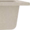 vidaXL - Gootsteen - met - overloopgat - ovaal - graniet - beige