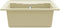 vidaXL - Gootsteen - met - overloopgat - ovaal - graniet - beige