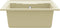 vidaXL - Gootsteen - met - overloopgat - ovaal - graniet - beige