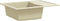 vidaXL - Gootsteen - met - overloopgat - ovaal - graniet - beige