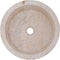 vidaXL - Gootsteen - Ø40x15 - cm - marmer - crèmekleurig
