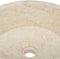vidaXL - Gootsteen - Ø40x15 - cm - marmer - crèmekleurig