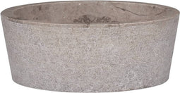 vidaXL - Gootsteen - Ø40x15 - cm - marmer - grijs