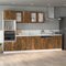 vidaXL - Gootsteenkast - 80x46x81,5 - cm - bewerkt - hout - gerookt - eikenkleur