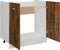vidaXL - Gootsteenkast - 80x46x81,5 - cm - bewerkt - hout - gerookt - eikenkleur