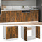 vidaXL - Gootsteenkast - 80x46x81,5 - cm - bewerkt - hout - gerookt - eikenkleur