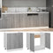 vidaXL - Gootsteenkast - 80x46x81,5 - cm - bewerkt - hout - grijs - sonoma - eiken