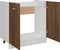 vidaXL - Gootsteenkast - 80x46x81,5 - cm - bewerkt - hout - bruineikenkleurig