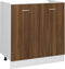 vidaXL - Gootsteenkast - 80x46x81,5 - cm - bewerkt - hout - bruineikenkleurig