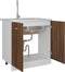 vidaXL - Gootsteenkast - 80x46x81,5 - cm - bewerkt - hout - bruineikenkleurig