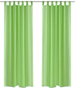 vidaXL - Gordijn - Appelgroen - 140x175 - cm - (2 - stuks)