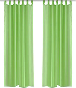 vidaXL - Gordijn - Appelgroen - 140x225 - cm - (2 - stuks)