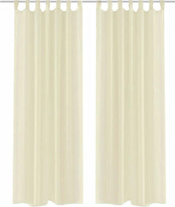 vidaXL - Gordijn - Crème - 140x245 - cm - (2 - stuks)
